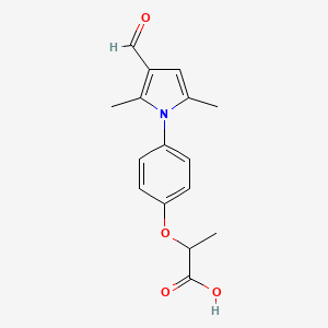 molecular formula C16H17NO4 B1333194 2-[4-(3-formyl-2,5-dimethyl-1H-pyrrol-1-yl)phenoxy]propanoic acid CAS No. 812642-70-9