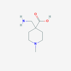 molecular formula C8H16N2O2 B13331969 4-(Aminomethyl)-1-methylpiperidine-4-carboxylic acid 