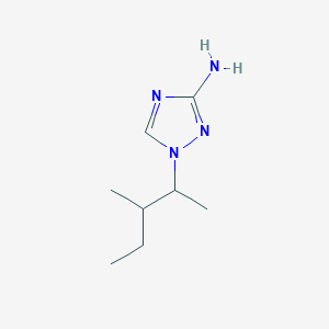 molecular formula C8H16N4 B13331982 1-(3-Methylpentan-2-yl)-1H-1,2,4-triazol-3-amine 