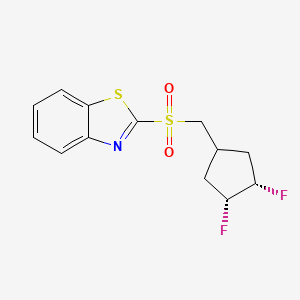 Rel-2-((((1r,3R,4S)-3,4-difluorocyclopentyl)methyl)sulfonyl)benzo[d]thiazole