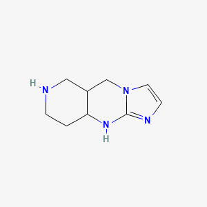 molecular formula C9H14N4 B13332014 2,4,7,11-Tetraazatricyclo[7.4.0.0,3,7]trideca-3,5-diene 