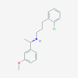 molecular formula C18H22ClNO B13332023 (S)-3-(2-CHlorophenyl)-N-(1-(3-methoxyphenyl)ethyl)propan-1-amine 