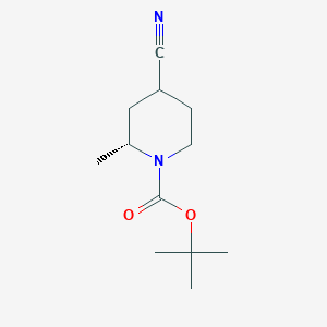 tert-Butyl (2R)-4-cyano-2-methylpiperidine-1-carboxylate