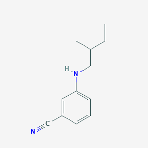 molecular formula C12H16N2 B13332063 3-[(2-Methylbutyl)amino]benzonitrile 