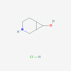 molecular formula C6H12ClNO B13332067 3-Azabicyclo[4.1.0]heptan-7-ol hydrochloride 