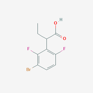 molecular formula C10H9BrF2O2 B13332110 2-(3-Bromo-2,6-difluorophenyl)butanoic acid 