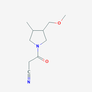 3-(3-(Methoxymethyl)-4-methylpyrrolidin-1-yl)-3-oxopropanenitrile