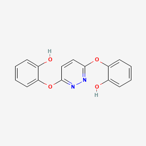 molecular formula C16H12N2O4 B13332140 2,2'-(Pyridazine-3,6-diylbis(oxy))diphenol 