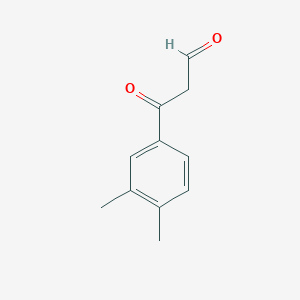 molecular formula C11H12O2 B13332146 3-(3,4-Dimethylphenyl)-3-oxopropanal 