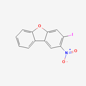 molecular formula C12H6INO3 B13332154 3-Iodo-2-nitrodibenzo[b,d]furan 