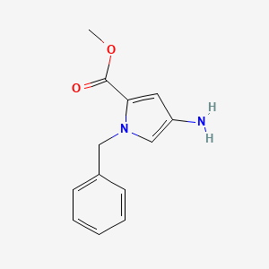 molecular formula C13H14N2O2 B13332155 methyl 4-amino-1-benzyl-1H-pyrrole-2-carboxylate 