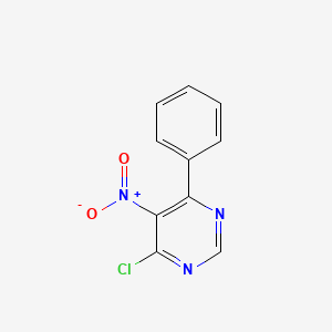 Pyrimidine, 4-chloro-5-nitro-6-phenyl-