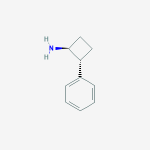 molecular formula C10H13N B13332184 (1S,2R)-2-Phenylcyclobutan-1-amine 