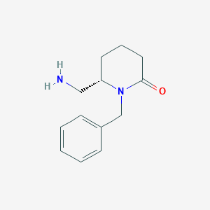 molecular formula C13H18N2O B13332192 (S)-6-(Aminomethyl)-1-benzylpiperidin-2-one 