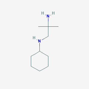 molecular formula C10H22N2 B13332241 1,2-Propanediamine, N1-cyclohexyl-2-methyl- 