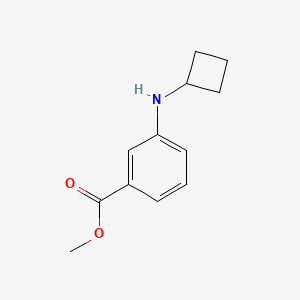 molecular formula C12H15NO2 B13332257 Methyl 3-(cyclobutylamino)benzoate 