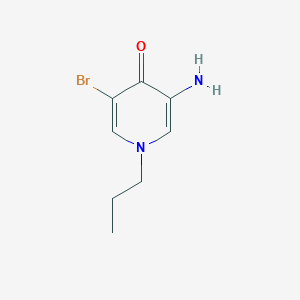 molecular formula C8H11BrN2O B13332280 3-Amino-5-bromo-1-propyl-1,4-dihydropyridin-4-one 