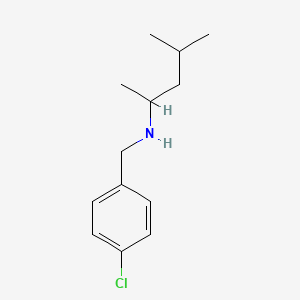 molecular formula C13H20ClN B13332329 [(4-Chlorophenyl)methyl](4-methylpentan-2-yl)amine 