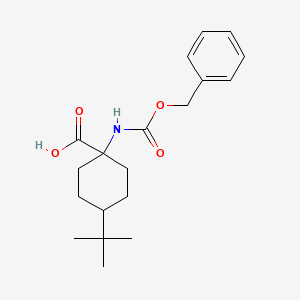 molecular formula C19H27NO4 B13332362 1-{[(Benzyloxy)carbonyl]amino}-4-tert-butylcyclohexane-1-carboxylic acid 