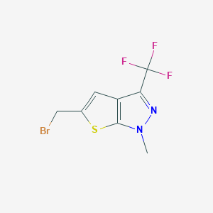 molecular formula C8H6BrF3N2S B1333237 5-(Bromomethyl)-1-methyl-3-(trifluoromethyl)-1H-thieno[2,3-c]pyrazole CAS No. 338982-24-4