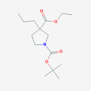 1-(tert-Butyl) 3-ethyl 3-propylpyrrolidine-1,3-dicarboxylate