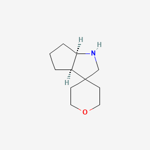 molecular formula C11H19NO B13332390 cis-decahydro-2H-spiro[cyclopenta[b]pyrrole-3,4'-pyran] CAS No. 2109515-81-1