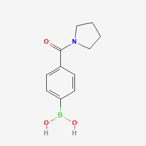 molecular formula C11H14BNO3 B1333240 4-(Pyrrolidine-1-carbonyl)phenylboronic acid CAS No. 389621-81-2