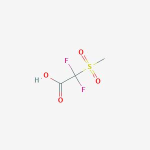 molecular formula C3H4F2O4S B13332408 2,2-Difluoro-2-methanesulfonylacetic acid 