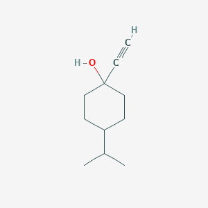 molecular formula C11H18O B13332421 1-Ethynyl-4-(propan-2-YL)cyclohexan-1-OL 