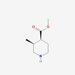 molecular formula C8H15NO2 B13332427 Methyl (3S,4S)-3-methylpiperidine-4-carboxylate 