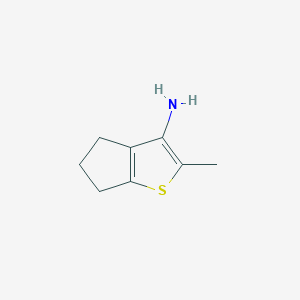 molecular formula C8H11NS B13332432 2-Methyl-5,6-dihydro-4H-cyclopenta[b]thiophen-3-amine 