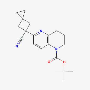 tert-Butyl 6-(5-cyanospiro[2.3]hexan-5-yl)-3,4-dihydro-1,5-naphthyridine-1(2H)-carboxylate