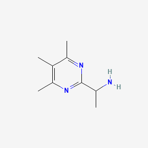 molecular formula C9H15N3 B13332482 1-(Trimethylpyrimidin-2-yl)ethan-1-amine 