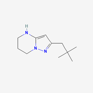 molecular formula C11H19N3 B13332497 2-(2,2-Dimethylpropyl)-4H,5H,6H,7H-pyrazolo[1,5-a]pyrimidine 