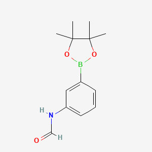 molecular formula C13H18BNO3 B1333250 N-[3-(4,4,5,5-四甲基-1,3,2-二氧杂硼环-2-基)苯基]甲酰胺 CAS No. 480425-37-4