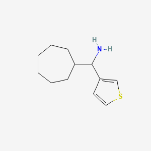 molecular formula C12H19NS B13332518 Cycloheptyl(thiophen-3-yl)methanamine 