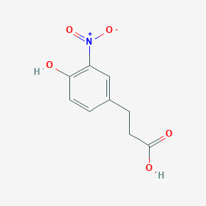 molecular formula C9H9NO5 B1333256 3-(4-Hydroxy-3-nitrophenyl)propanoic acid CAS No. 38196-09-7