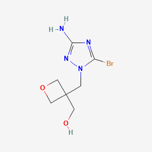 {3-[(3-amino-5-bromo-1H-1,2,4-triazol-1-yl)methyl]oxetan-3-yl}methanol