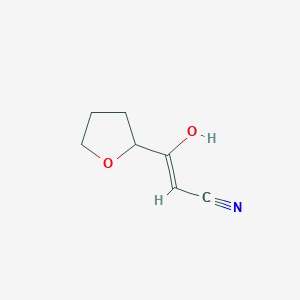 molecular formula C7H9NO2 B13332586 (Z)-3-Hydroxy-3-(tetrahydrofuran-2-yl)acrylonitrile 