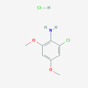 molecular formula C8H11Cl2NO2 B13332638 2-Chloro-4,6-dimethoxyaniline hydrochloride 