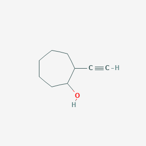 molecular formula C9H14O B13332649 2-Ethynylcycloheptan-1-ol 