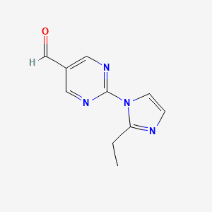 2-(2-Ethyl-1H-imidazol-1-YL)pyrimidine-5-carbaldehyde