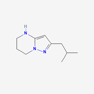 molecular formula C10H17N3 B13332692 2-(2-Methylpropyl)-4H,5H,6H,7H-pyrazolo[1,5-a]pyrimidine 