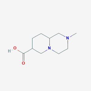 molecular formula C10H18N2O2 B13332697 2-Methyloctahydro-2H-pyrido[1,2-a]pyrazine-7-carboxylic acid 