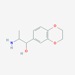 molecular formula C11H15NO3 B13332745 2-Amino-1-(2,3-dihydro-1,4-benzodioxin-6-yl)propan-1-ol 