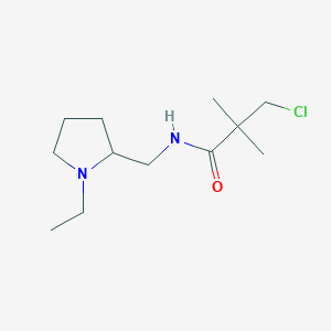 molecular formula C12H23ClN2O B1333278 3-chloro-N-[(1-ethylpyrrolidin-2-yl)methyl]-2,2-dimethylpropanamide CAS No. 243963-39-5