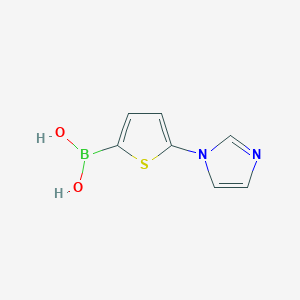 molecular formula C7H7BN2O2S B13332782 (5-(1H-Imidazol-1-yl)thiophen-2-yl)boronic acid 