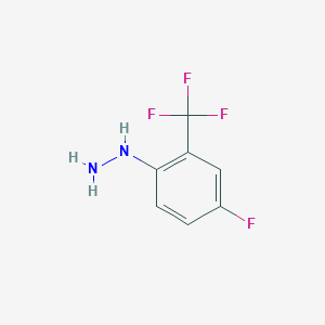 molecular formula C7H6F4N2 B1333279 4-氟-2-(三氟甲基)苯基肼 CAS No. 754973-91-6