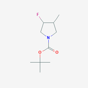 molecular formula C10H18FNO2 B13332796 (3S,4S)-tert-Butyl 3-fluoro-4-methylpyrrolidine-1-carboxylate 