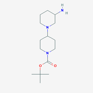 molecular formula C15H29N3O2 B13332797 tert-Butyl4-(3-aminopiperidin-1-yl)piperidine-1-carboxylate 